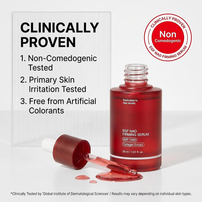 NAD+ EGF Firming Face Neck Serum with Collagen, Korean Skincare