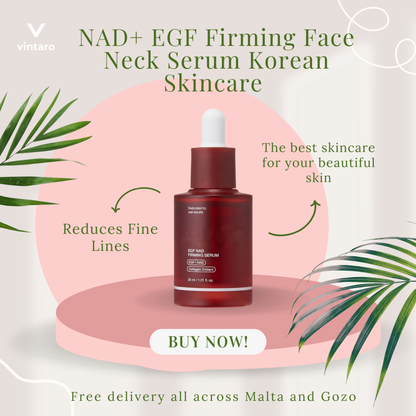 NAD+ EGF Firming Face Neck Serum with Collagen, Korean Skincare